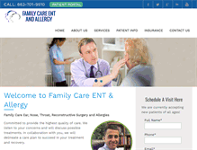 Tablet Screenshot of familycareent.com